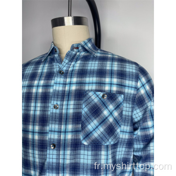 Gradient Poplin Small Plaid Shirt